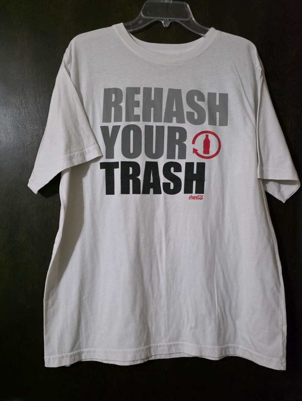 Coca Cola "Rehash Your Trash" Graphic T-Shirt Limited Edition Size XL Unisex